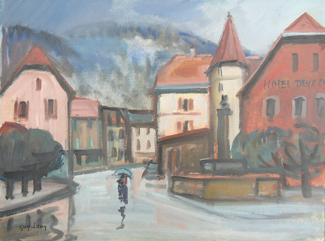 Saint-Ursanne sous la pluie