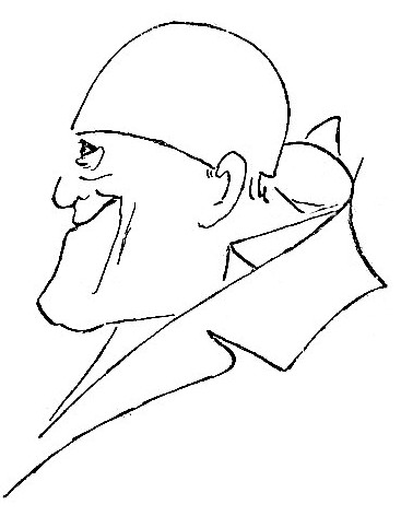 Croquis tracé de la main de Grock