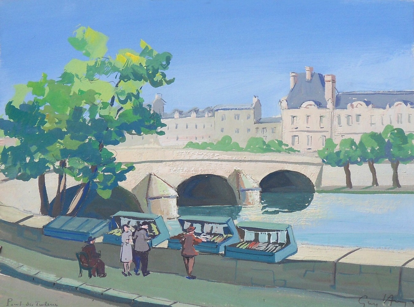 Pont des Tuileries, les bouquinistes
