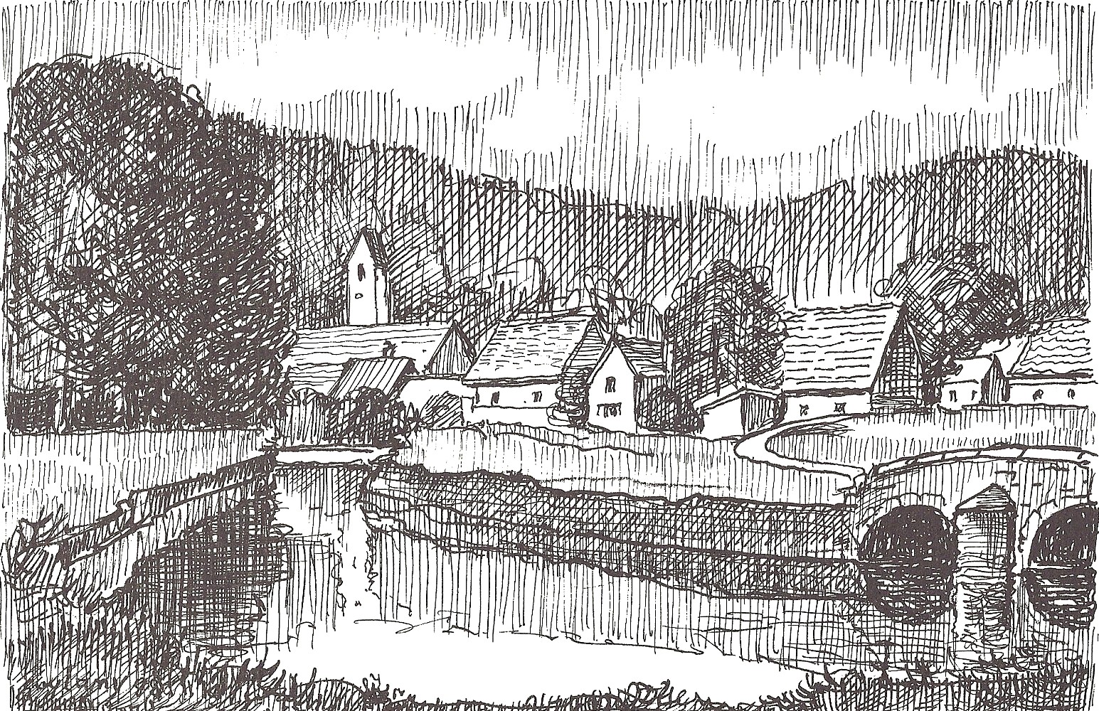 Bord de l'Allaine -1988