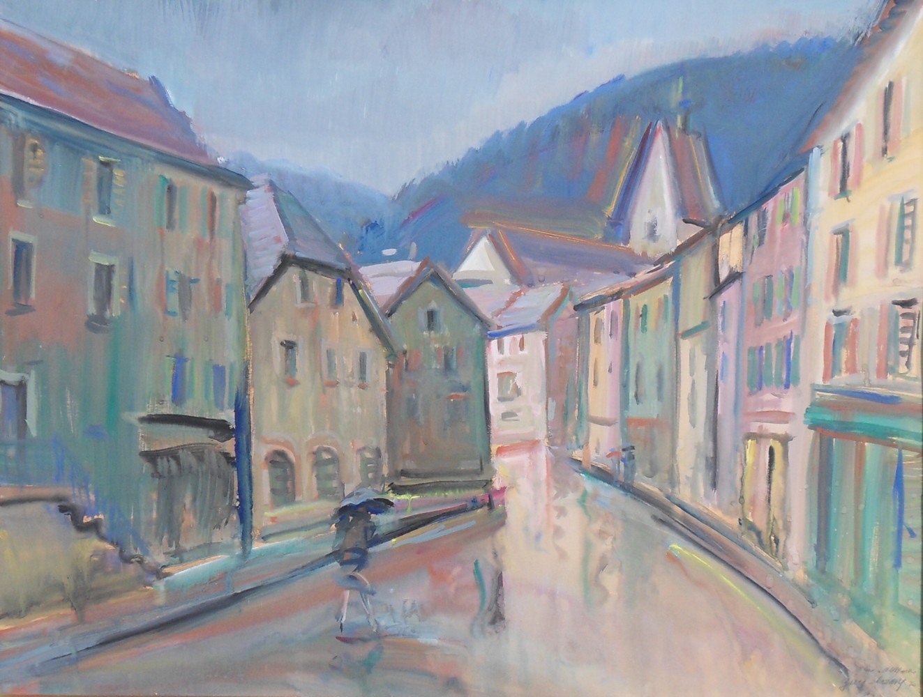 Pluie à Saint-Ursanne